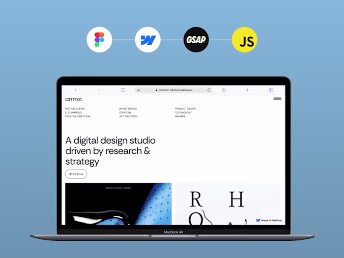 Figma to Webflow with a colour-adaptive logo