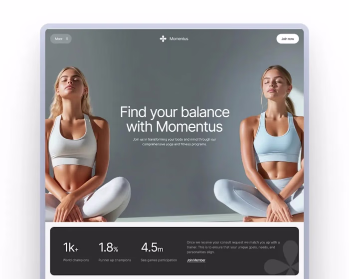 Fitness Brand Landing Page