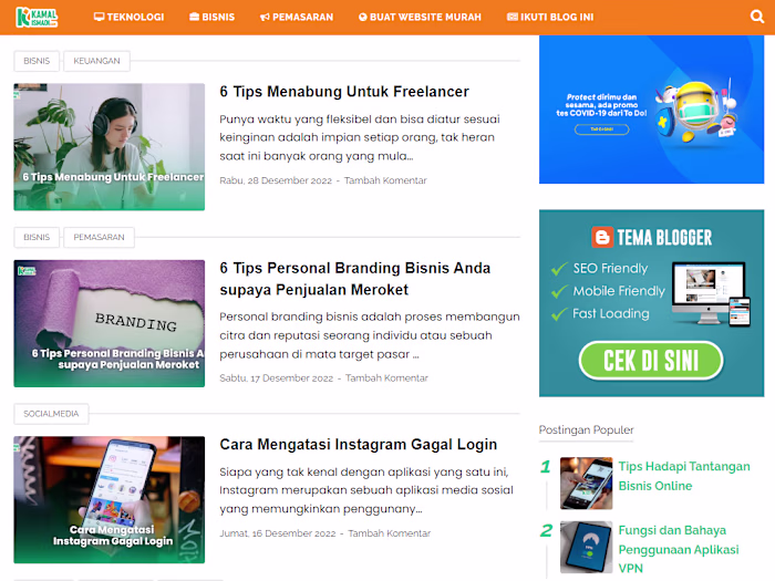 Build Personal Blog - Kamalismadi.com