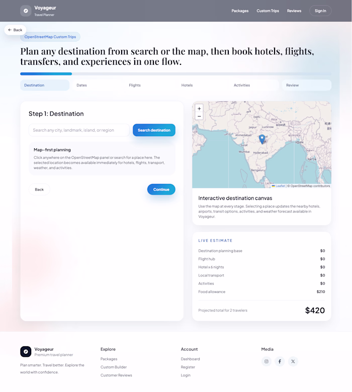 Voyageur - Travel Planner