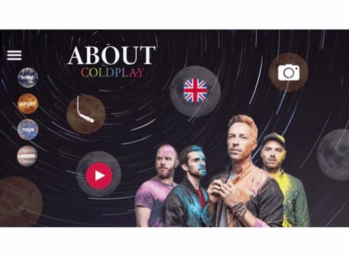Website Mockup - Coldplay