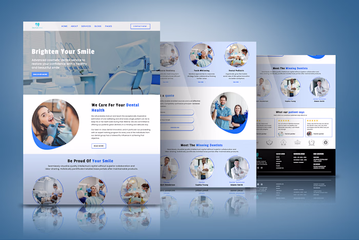 Professional Dental Website Design For E-mail Generation