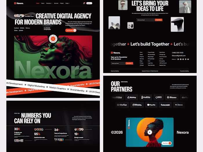 Nexora - Portfolio & Agency Website