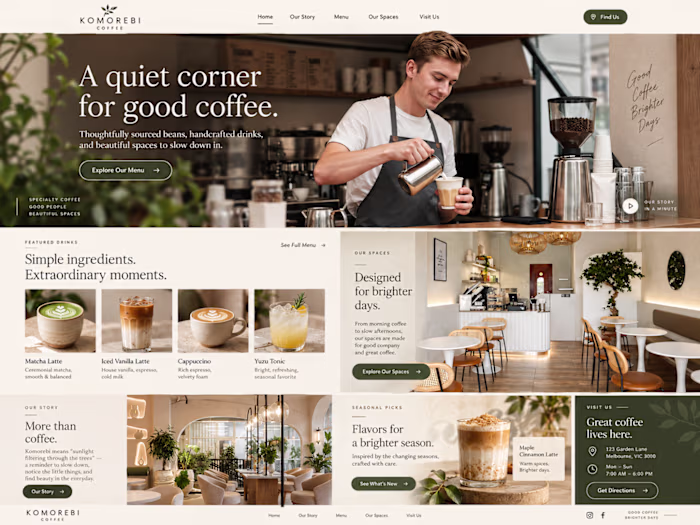 Komorebi Coffee — Café Website