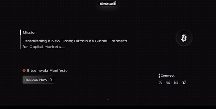 A landing page for bitcoinwala.ai