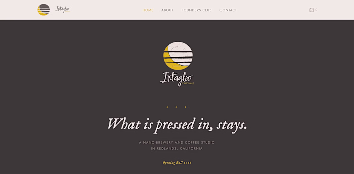 Intaglio Crafthaus Pre-launch Website Development