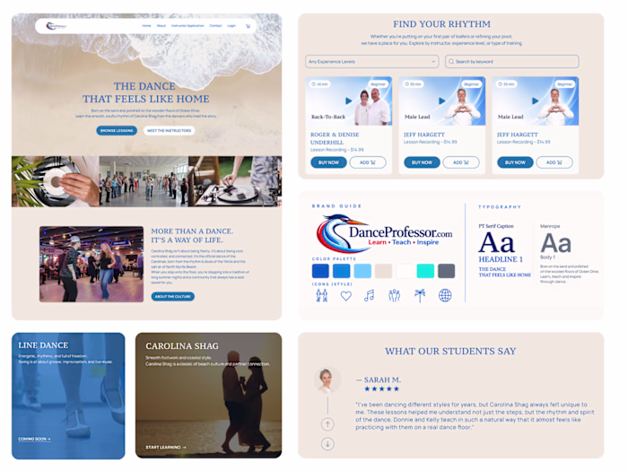 Custom Kajabi Website Design & Build for DanceProfessor