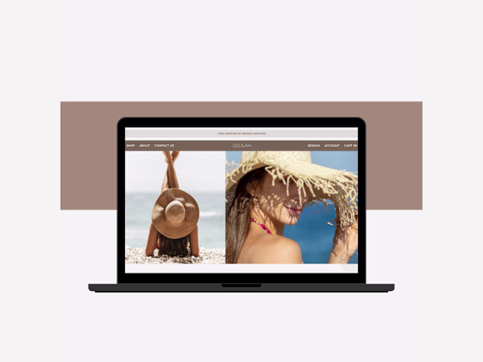 Delilah e-commerce web design 