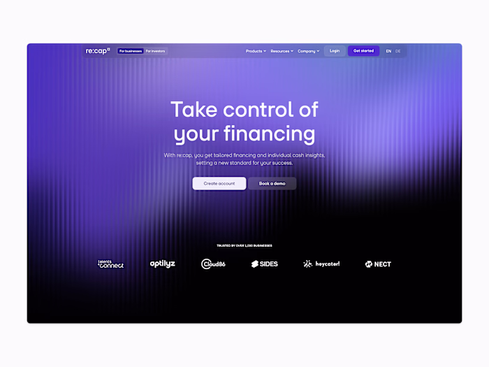 re:cap (Website design & development)