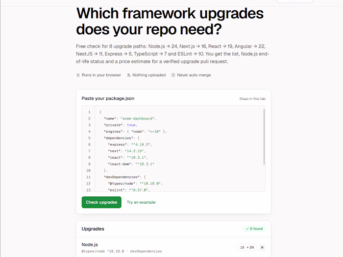 GreenPR — free upgrade check