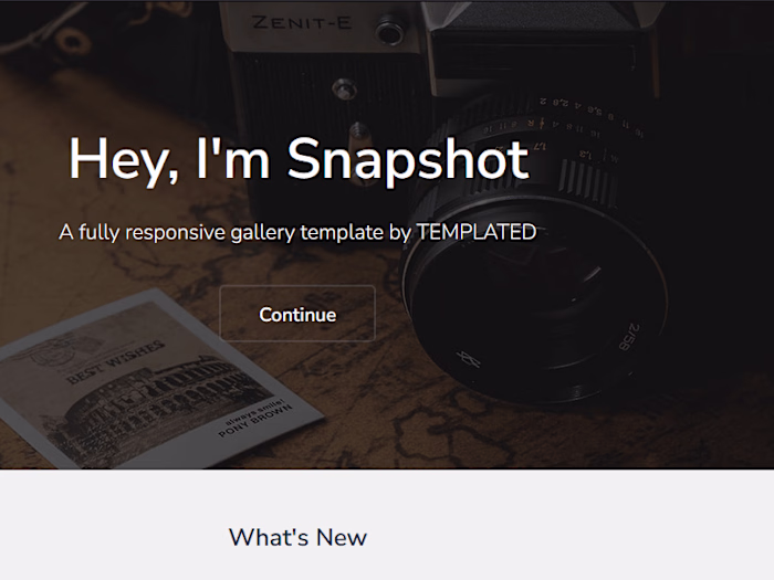 A simple gallery website