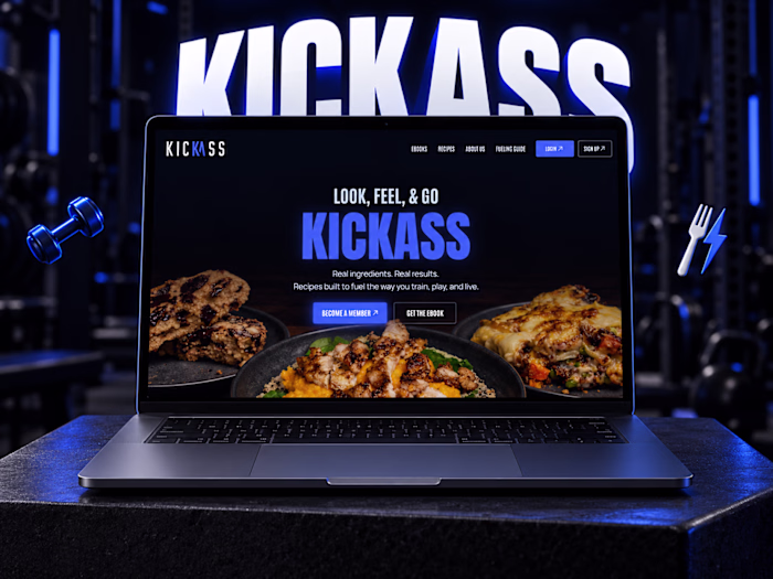 KICKASS Recipes | Brand Identity & Website Design