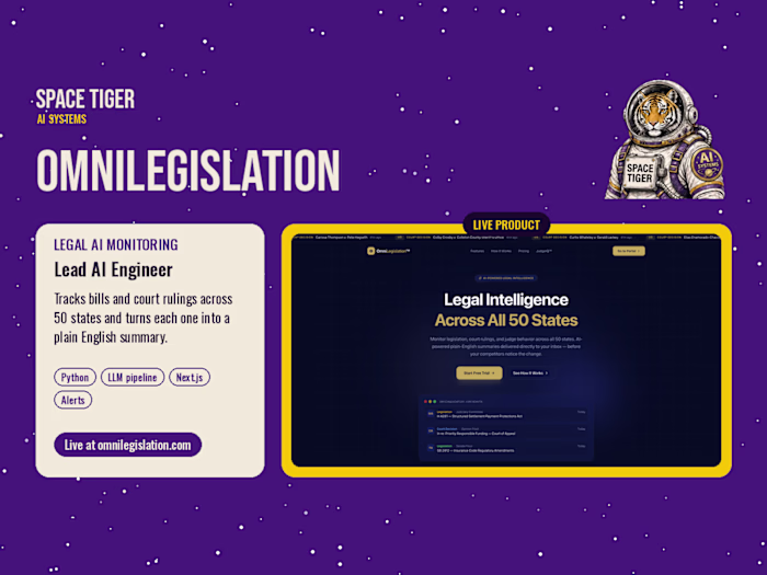 OmniLegislation: AI Legal Monitoring, 50 States
