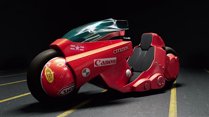 Cyberpunk / Anime-Inspired 3D Motorcycle Cyberpunk / anime-i...
