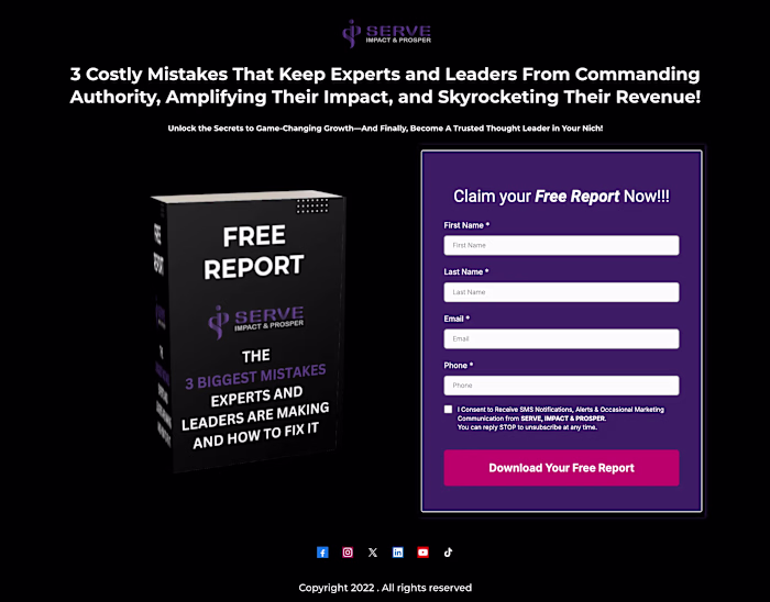 Gohighlevel Masterclass Funnel