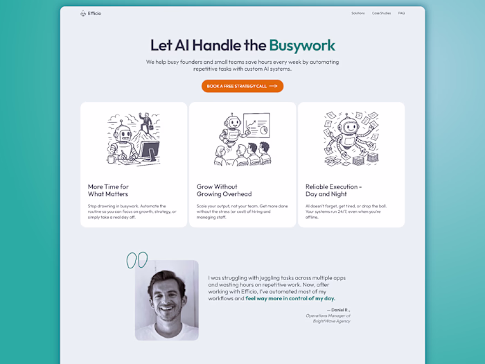 Efficio – Framer Template for AI & SaaS Websites