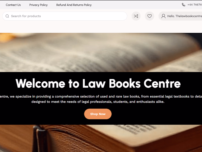 Ecommerce Website Development for Law Books Centre