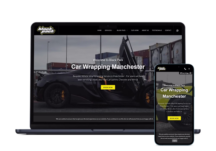Web Design and SEO for leading wrapping company in Manchester