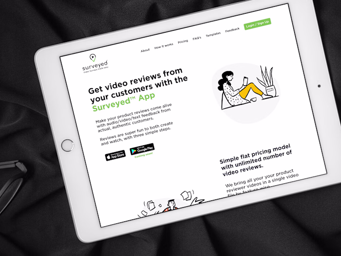 UI Design: Surveyed Landing Page