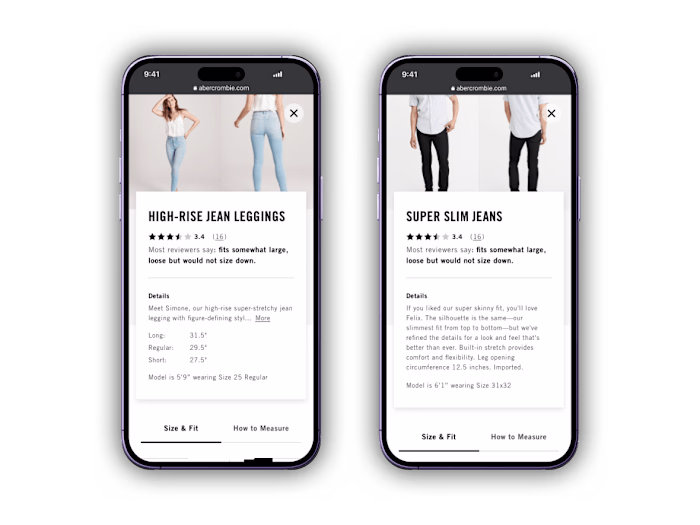 Empowering Confident Online Shopping - Abercrombie & Fitch
