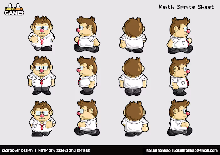 Keith - Main Character Sprite Sheet