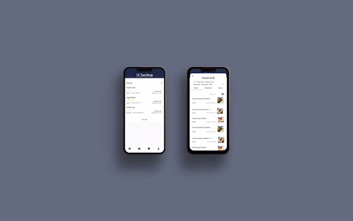 UC San Diego APP Redesign — Dining Function