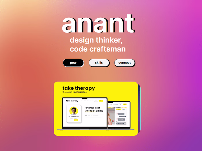 anant - design thinker, code craftsman