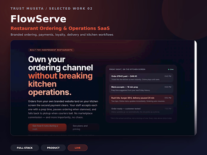 FlowServe - Restaurant Operations Platform