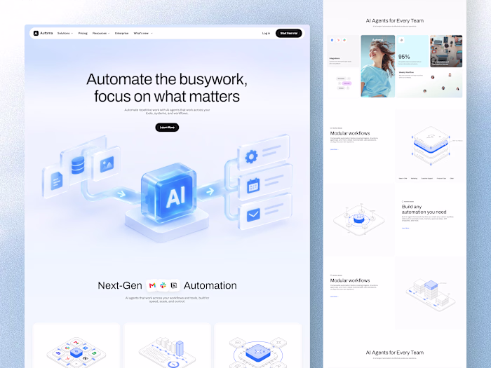 Automa - AI Workflow Automation Landing Page