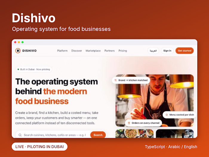 Dishivo: Operating System for Food Businesses