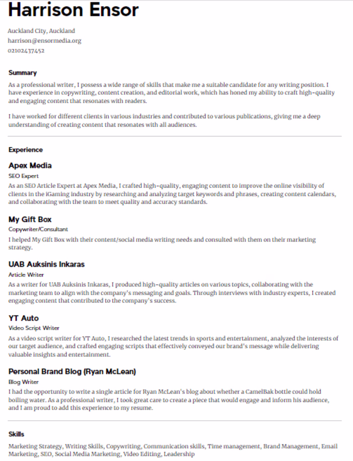 My CV