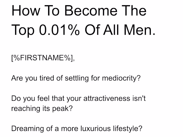 Become the 0.01% (Email copy)