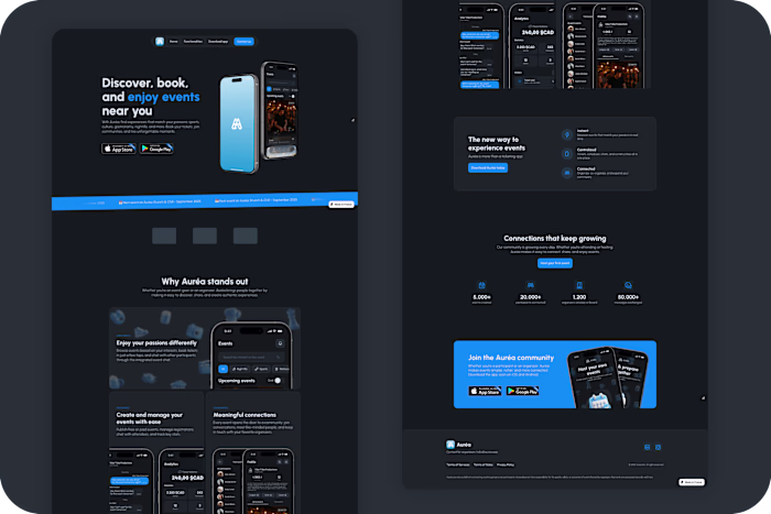 Aurea app - Website