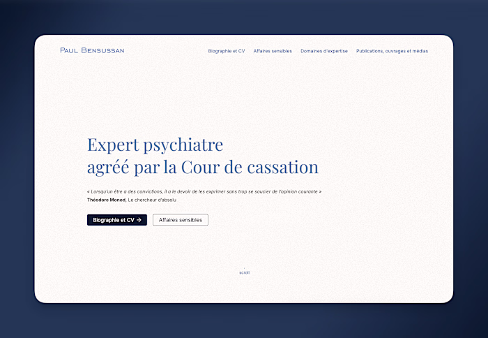 Psychiatrist Paul Bensussan's website