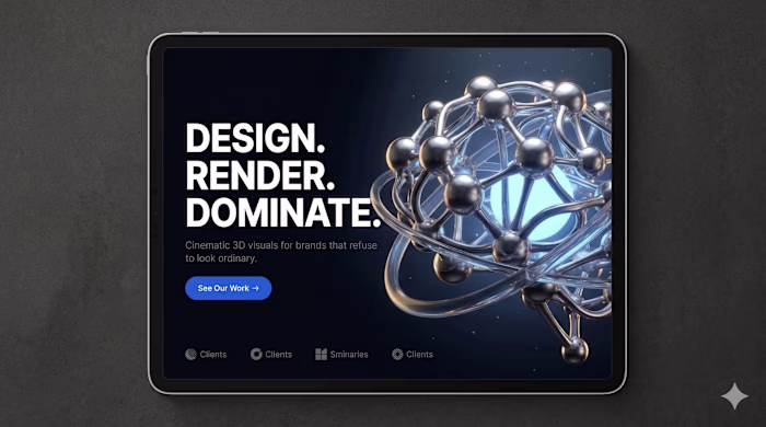 Website HERO Section 3D 🚀