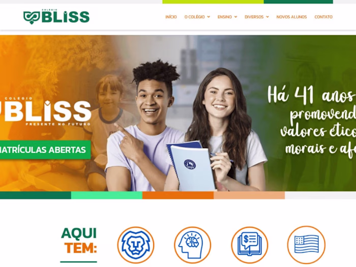 School website built on WordPress