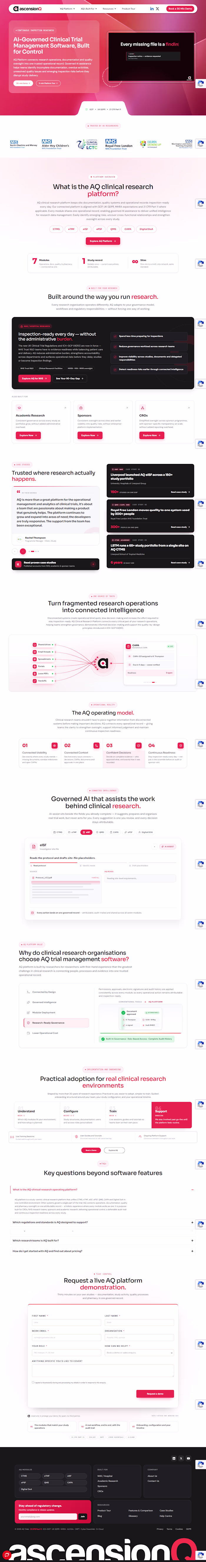 AQ Trials SaaS Marketing Website Development