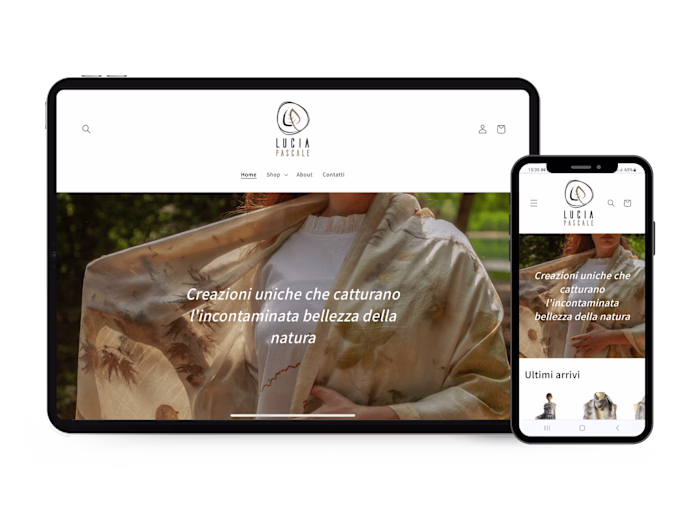Ecommerce Website for slow fashion brand - Lucia Pascale