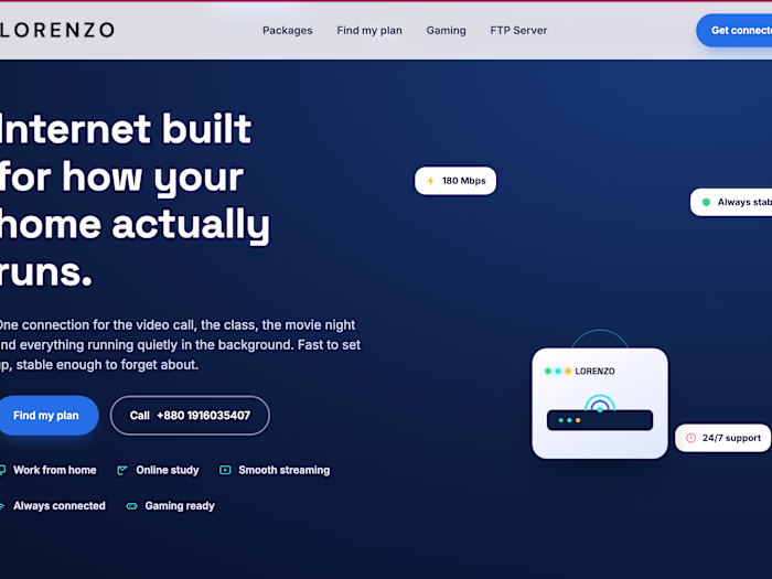 Lorenzo Broadband — ISP Site + Role-Based Admin CMS