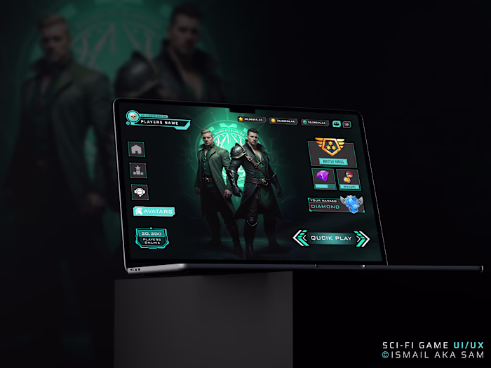 SCI-FI MODERN GAME UI/UX DESIGN