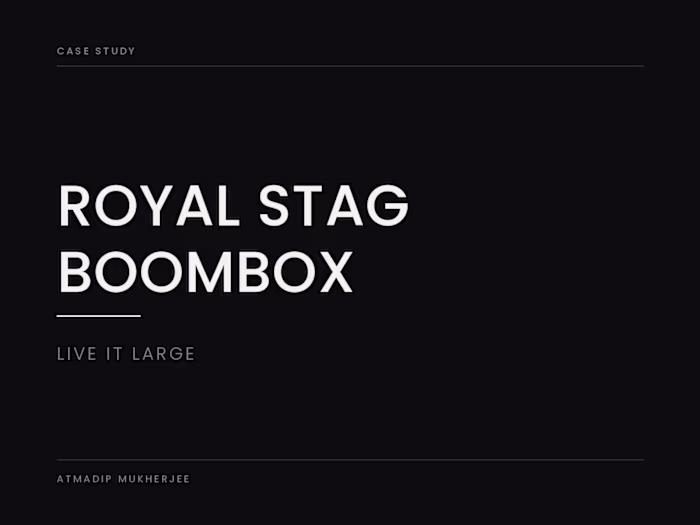 Royal Stag BoomBox — Live It Large