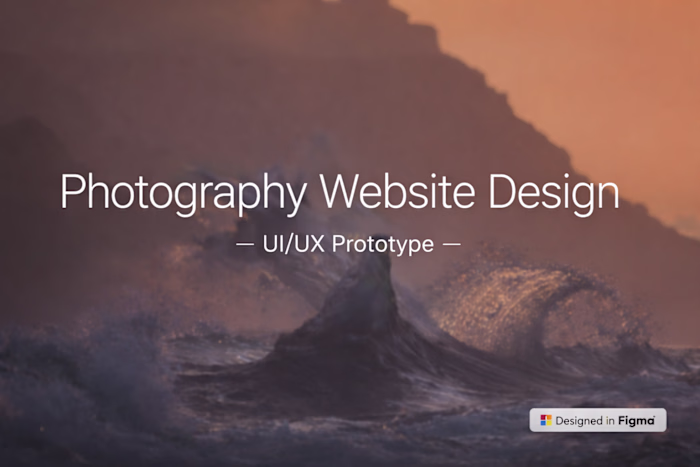 A modern photography website UI/UX