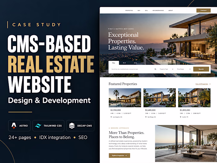 Real Estate Authority Modern Website Development