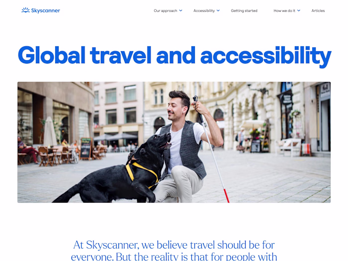 Skyscanner - Accessibility Microsite | Squarespace Website Build