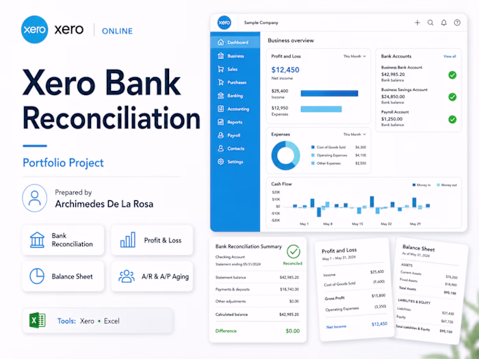 Xero Bookkeeping & Bank Reconciliation Project