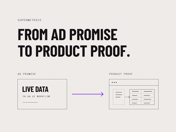 Supermetrics | From Ad Promise to Product Proof