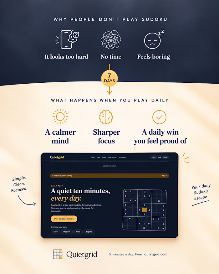 Quietgrid: Daily Sudoku Website &