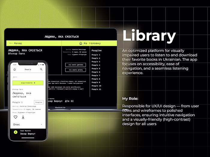 Accessible Library App Design