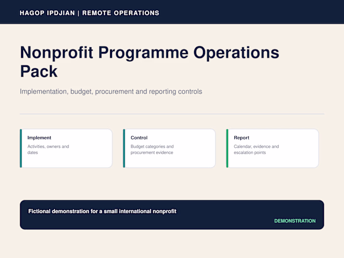 Nonprofit Programme Operations Pack — Demonstration