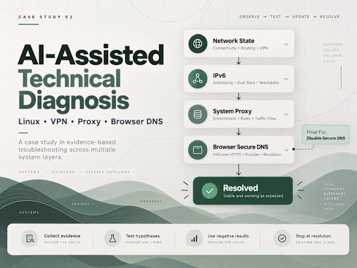 AI-Assisted Technical Diagnosis: Linux, VPN & Browser DNS